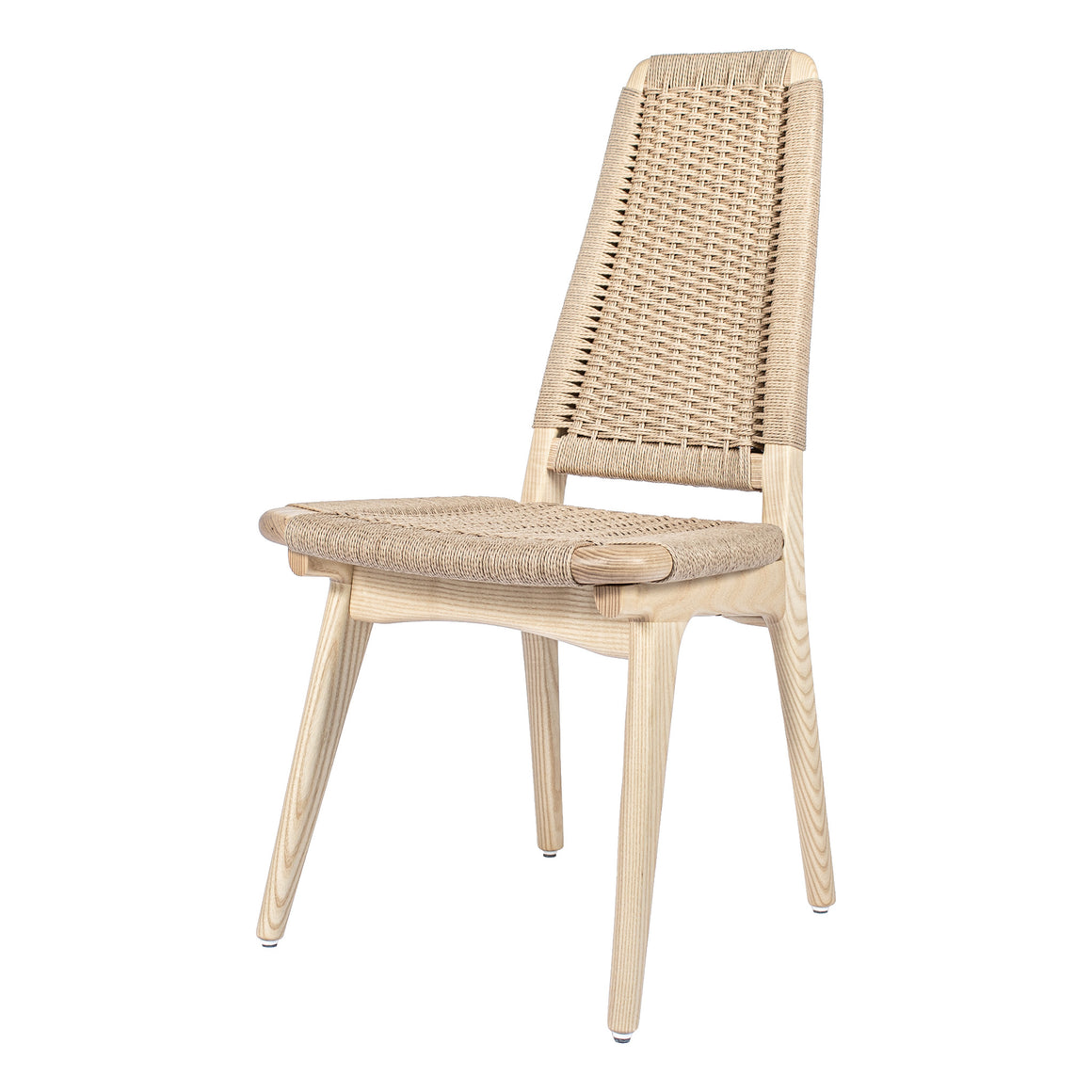 Rian High Back Chair, White Ash