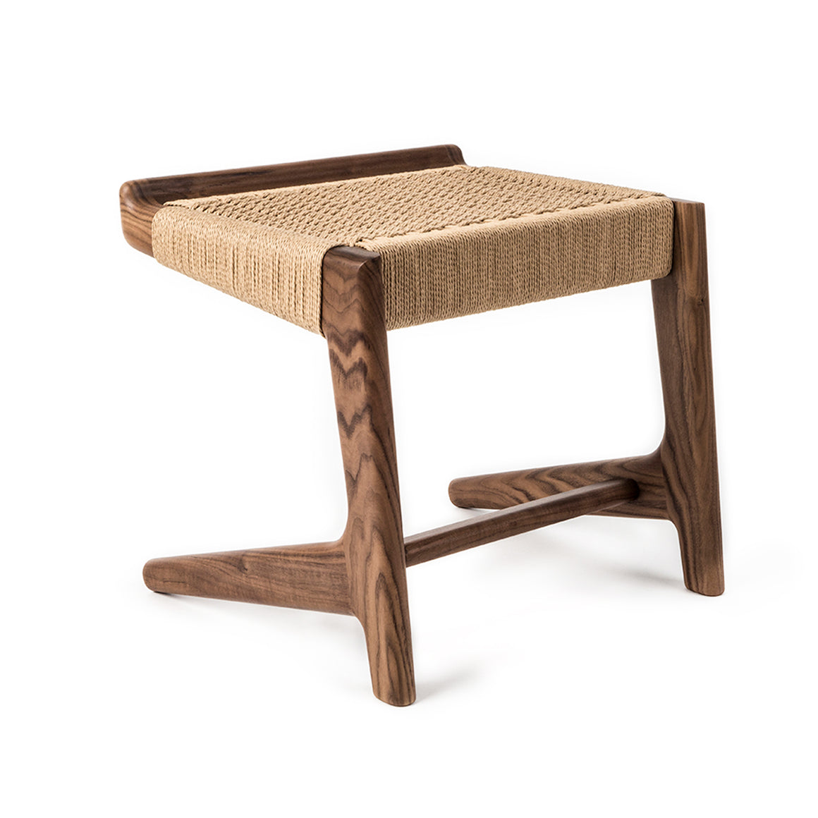 Rian Cantilever Stool Walnut Kraft Danish Cord